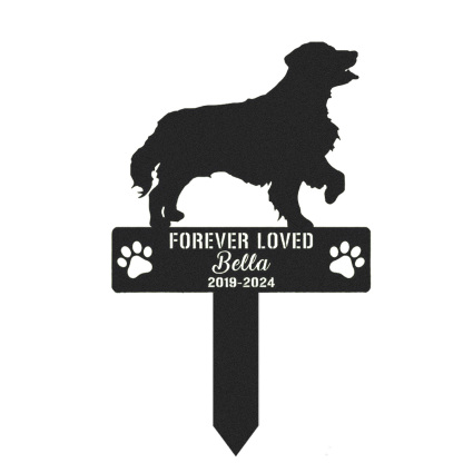Custom Golden Labrador Retriever Metal Memorial Garden Stake Personalized Pet Grave Marker Name Sign Remembrance Stake Decor Lab Dog Loss