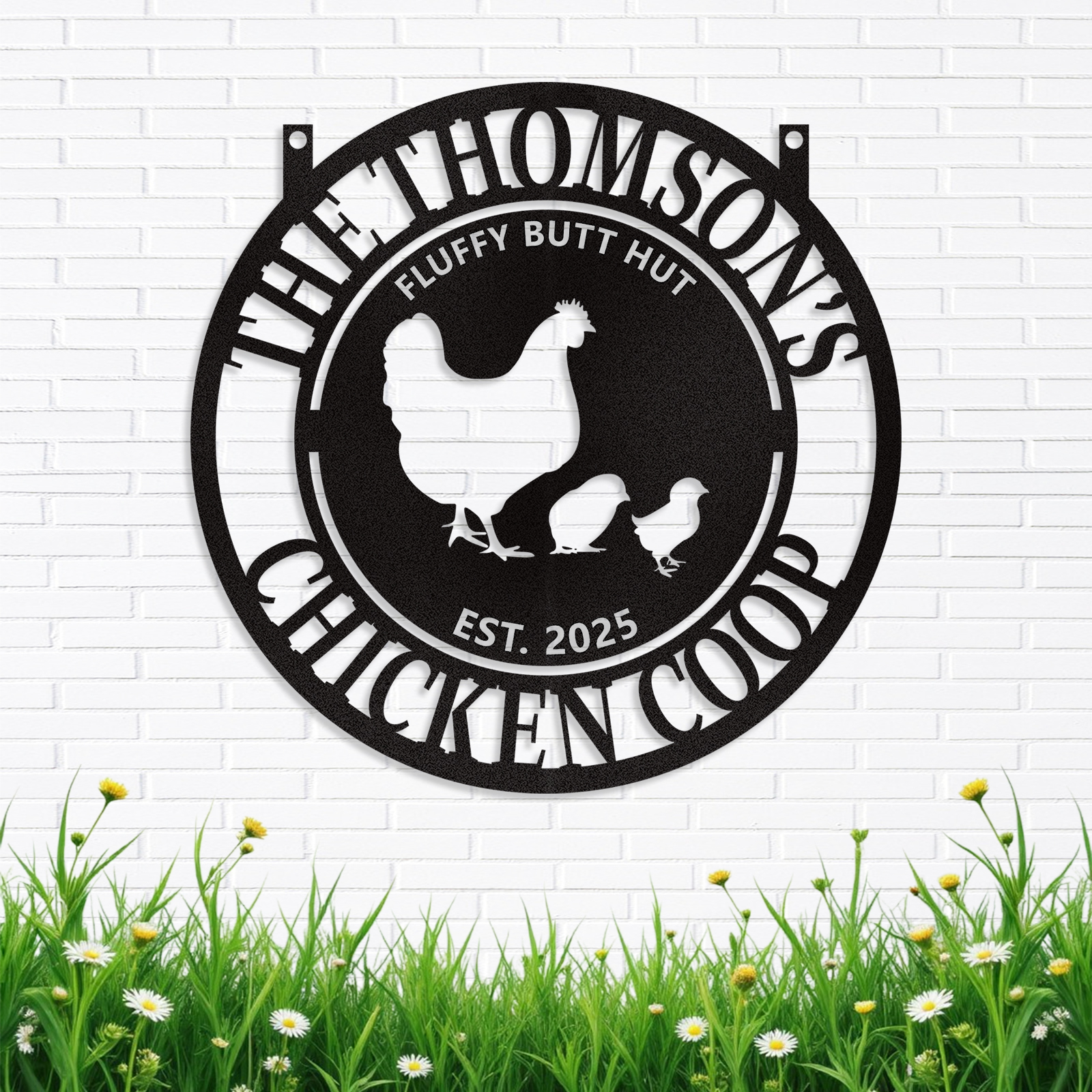 Personalized Chicken Coop Signs, Metal Funny Farm Decor, Chicken Coop Accessories, Metal Outdoor Wall Art, Custom Hen House Sign, Rustic Farmhouse Wall Decor for Farm Yard Garden Color10