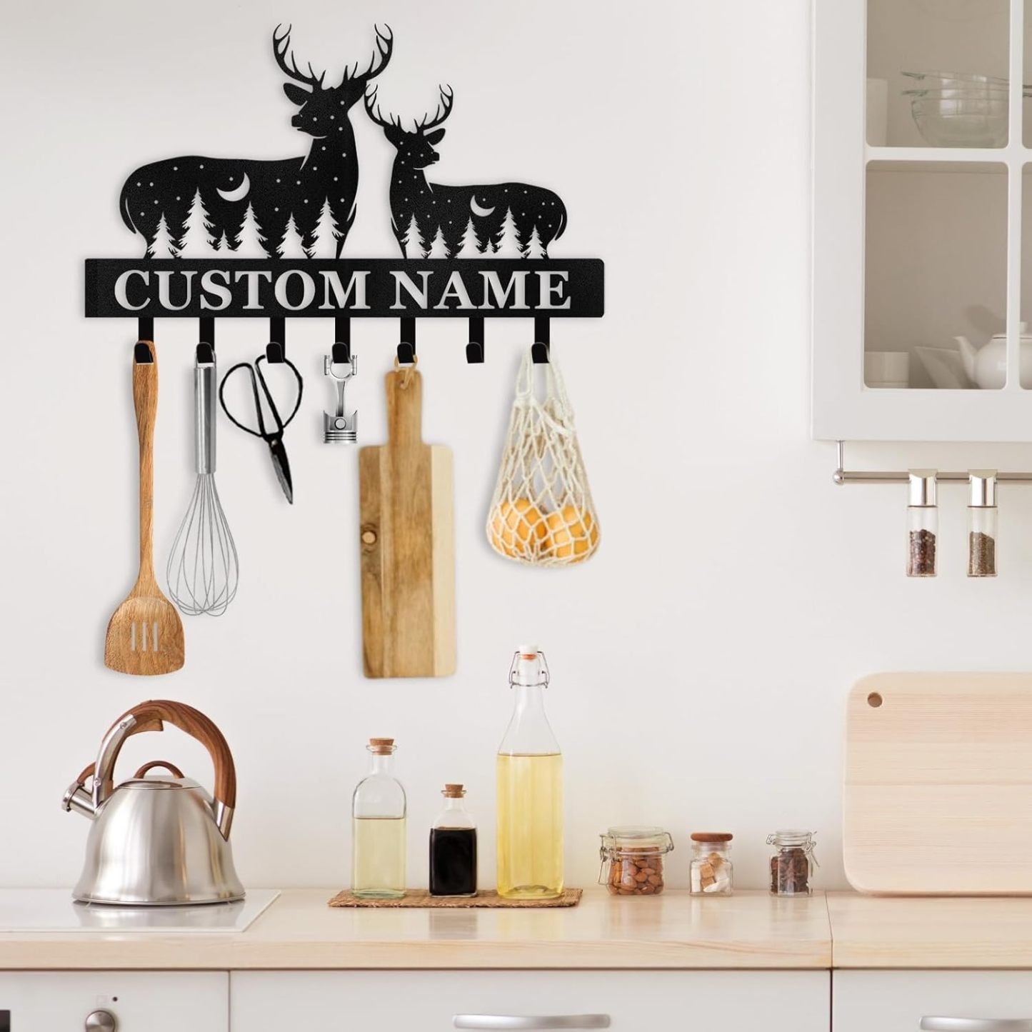 Custom Name Metal Key Holder Wall Mount, Organizer Rack for Home Entryway-MetalsignX