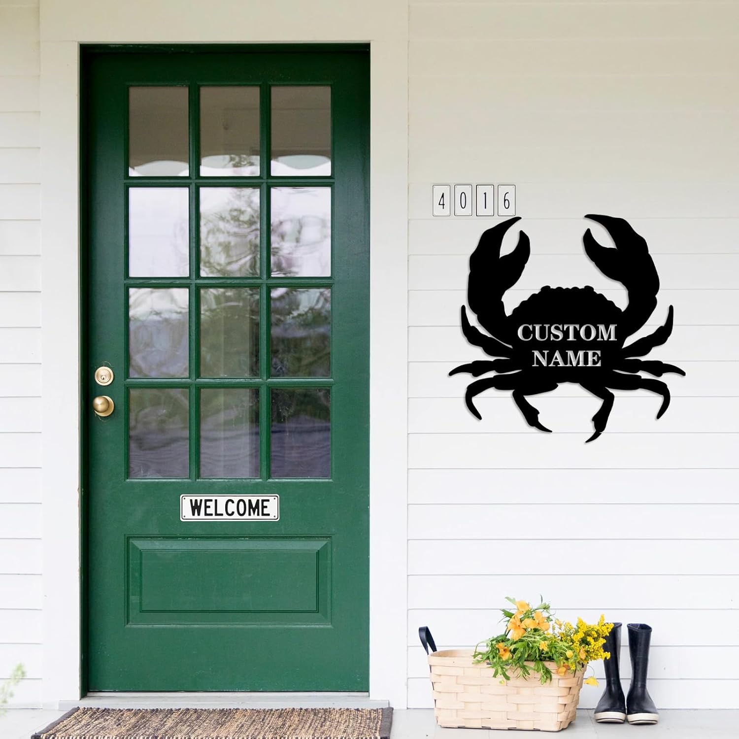 Personalized Beach Metal Sign, Custom Flamingo Metal Name Sign-MetalsignX