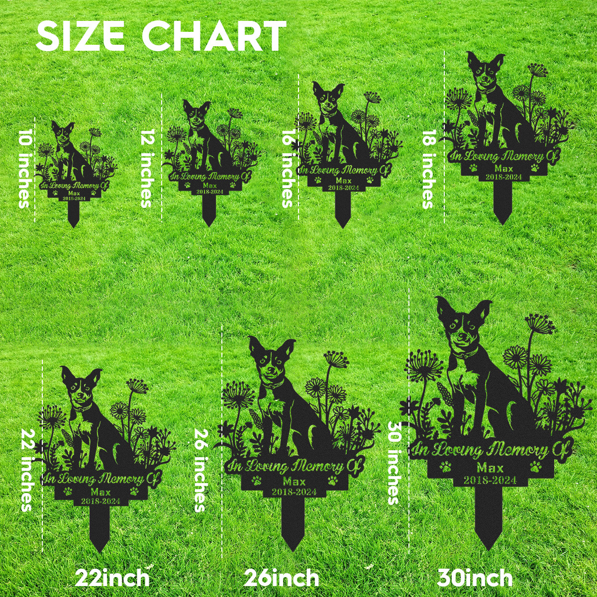 Custom Rat Terrier Dog Memorial Stake Rat Terrier Dog Metal Name Sign With Stake Dog Pet Sympathy Gift Dog Loss Gift Pet Grave Marker