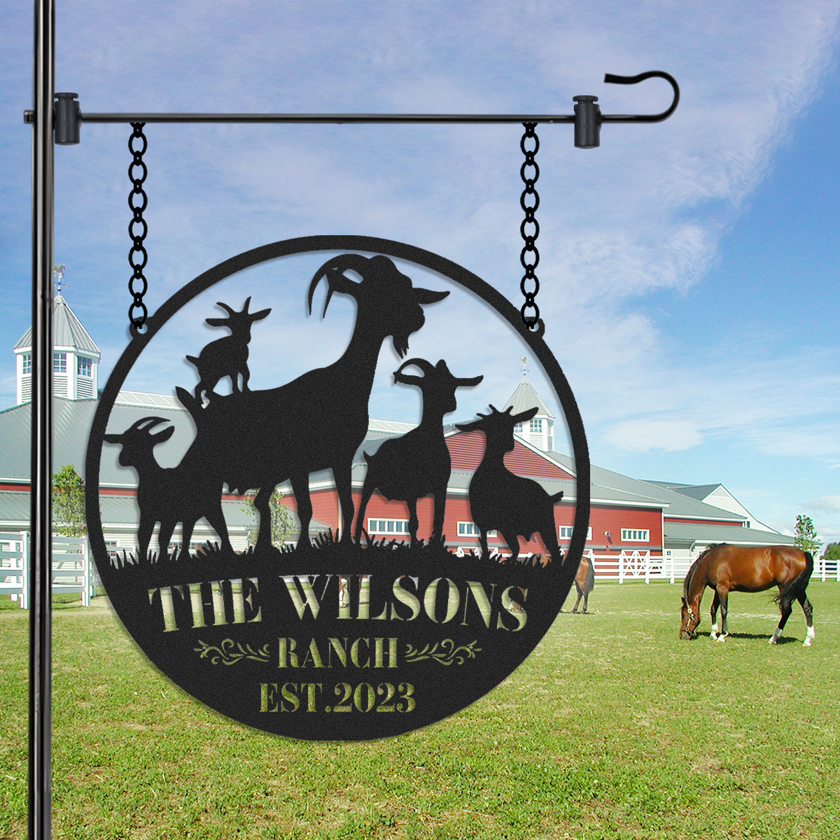 Custom Goat Metal Sign, Goat Metal Wall Art, Goat Farm Sign, Ranch/ Barn Sign, Farmhouse Wall Decor, Farmer Gift