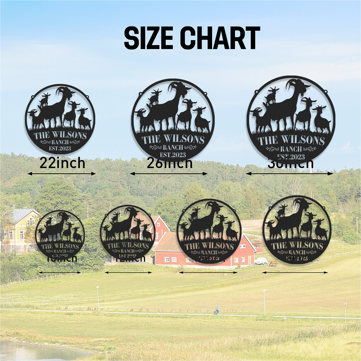 Custom Goat Metal Sign, Goat Metal Wall Art, Goat Farm Sign, Ranch/ Barn Sign, Farmhouse Wall Decor, Farmer Gift