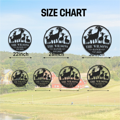 Custom Goat Metal Sign, Goat Metal Wall Art, Goat Farm Sign, Ranch/ Barn Sign, Farmhouse Wall Decor, Farmer Gift