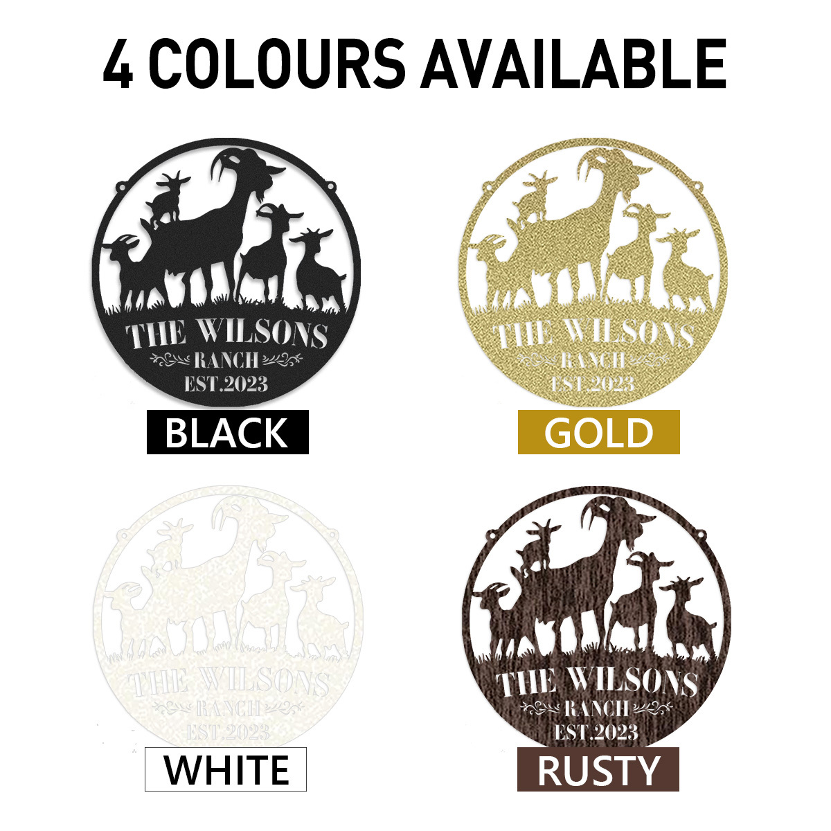 Custom Goat Metal Sign, Goat Metal Wall Art, Goat Farm Sign, Ranch/ Barn Sign, Farmhouse Wall Decor, Farmer Gift