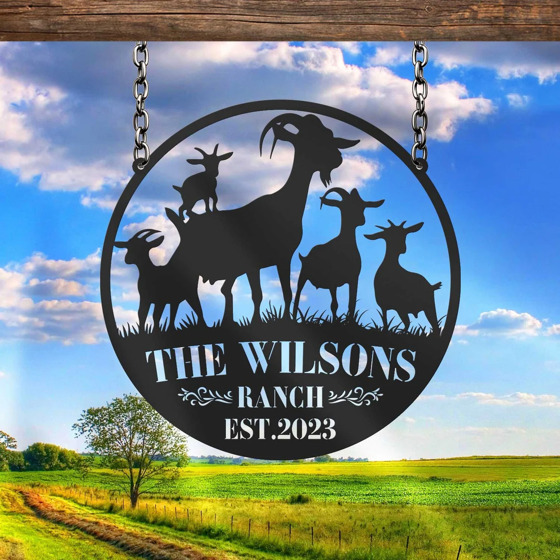Custom Goat Metal Sign, Goat Metal Wall Art, Goat Farm Sign, Ranch/ Barn Sign, Farmhouse Wall Decor, Farmer Gift