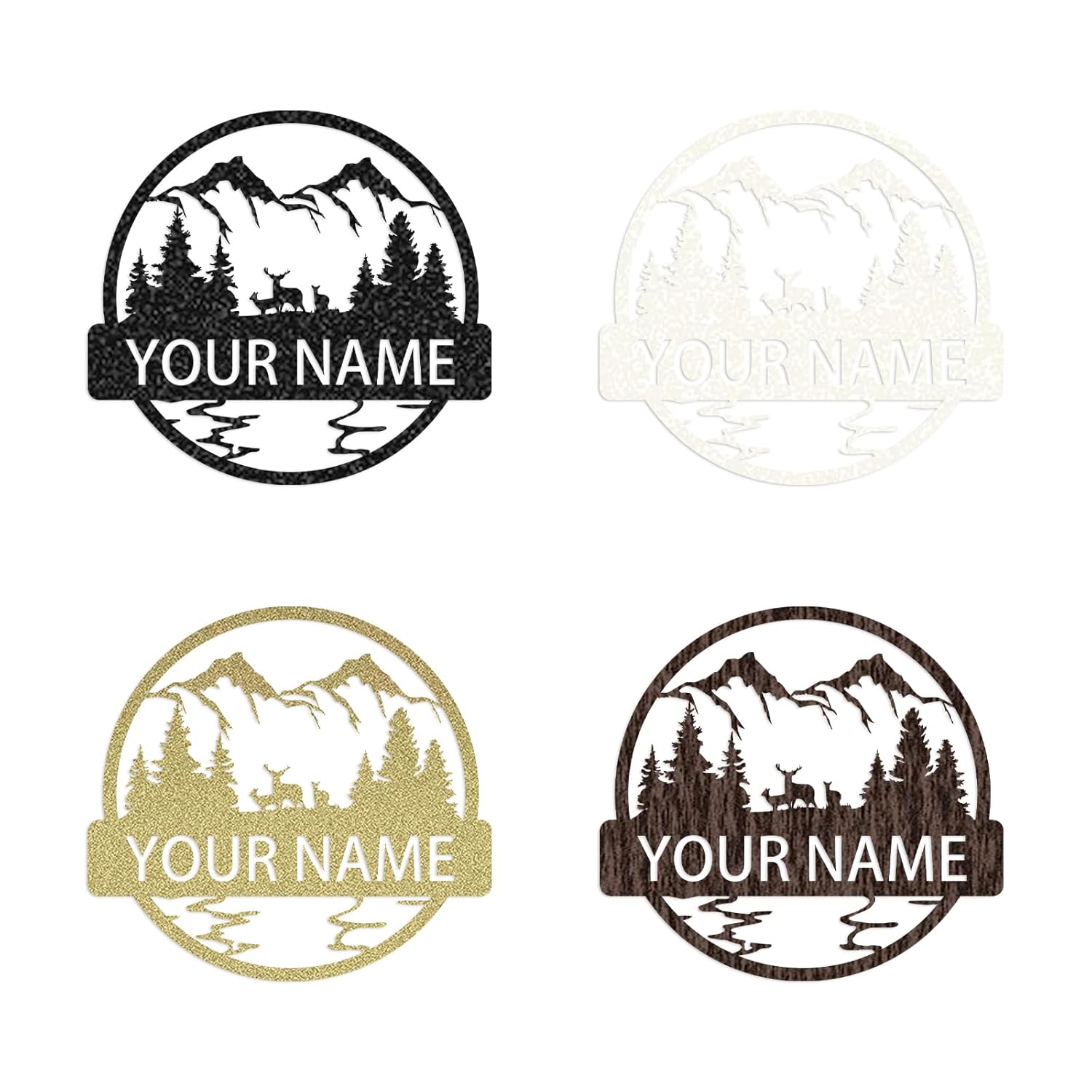 Custom Signs Outdoor Metal, Mountain Design, Personalized Camping Gifts-MetalsignX