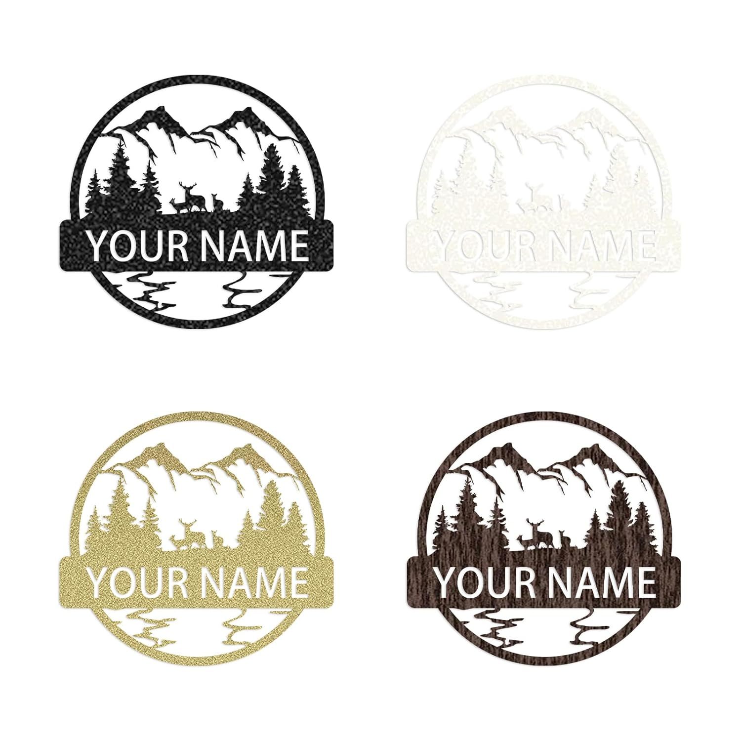 Custom Signs Outdoor Metal, Mountain Design, Personalized Camping Gifts-MetalsignX