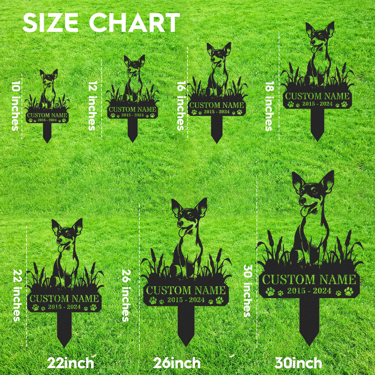 Custom Rat Terrier Dog Memorial Stake Metal Sign, Outdoor Rat Terrier Dog Metal Name Sign With Stake, Dog Pet Metal Stake Sign Art Decor