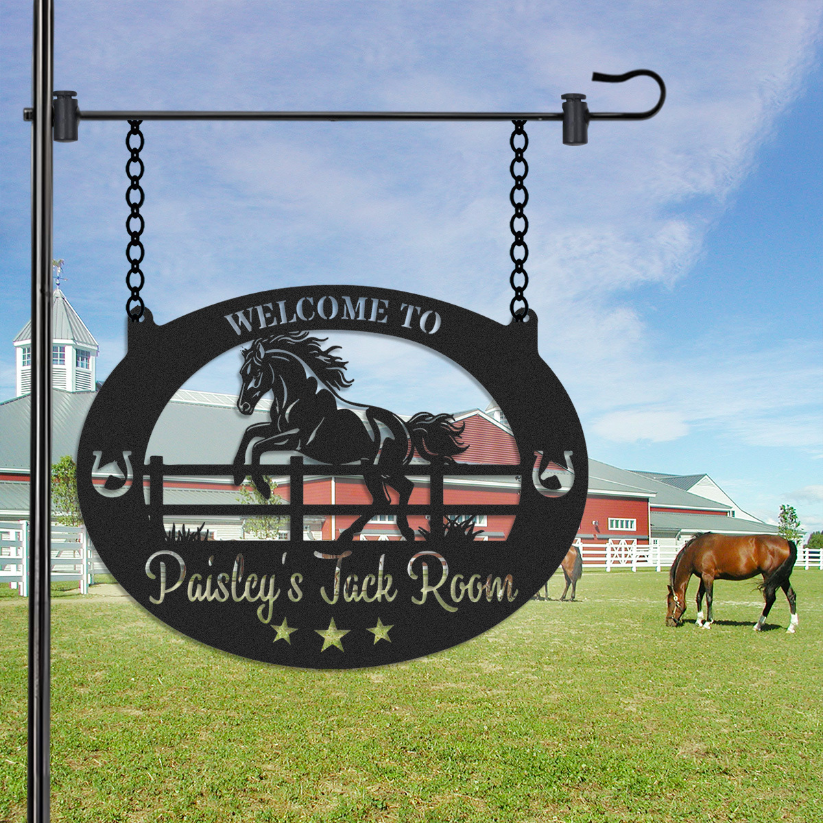 Custom Horse Ranch Sign, Farm Metal sign, Barn Decor, Horse Wall Decor, Farmhouse Decor, Equestrian Gift, Farm Door Sign, Farmer Gift