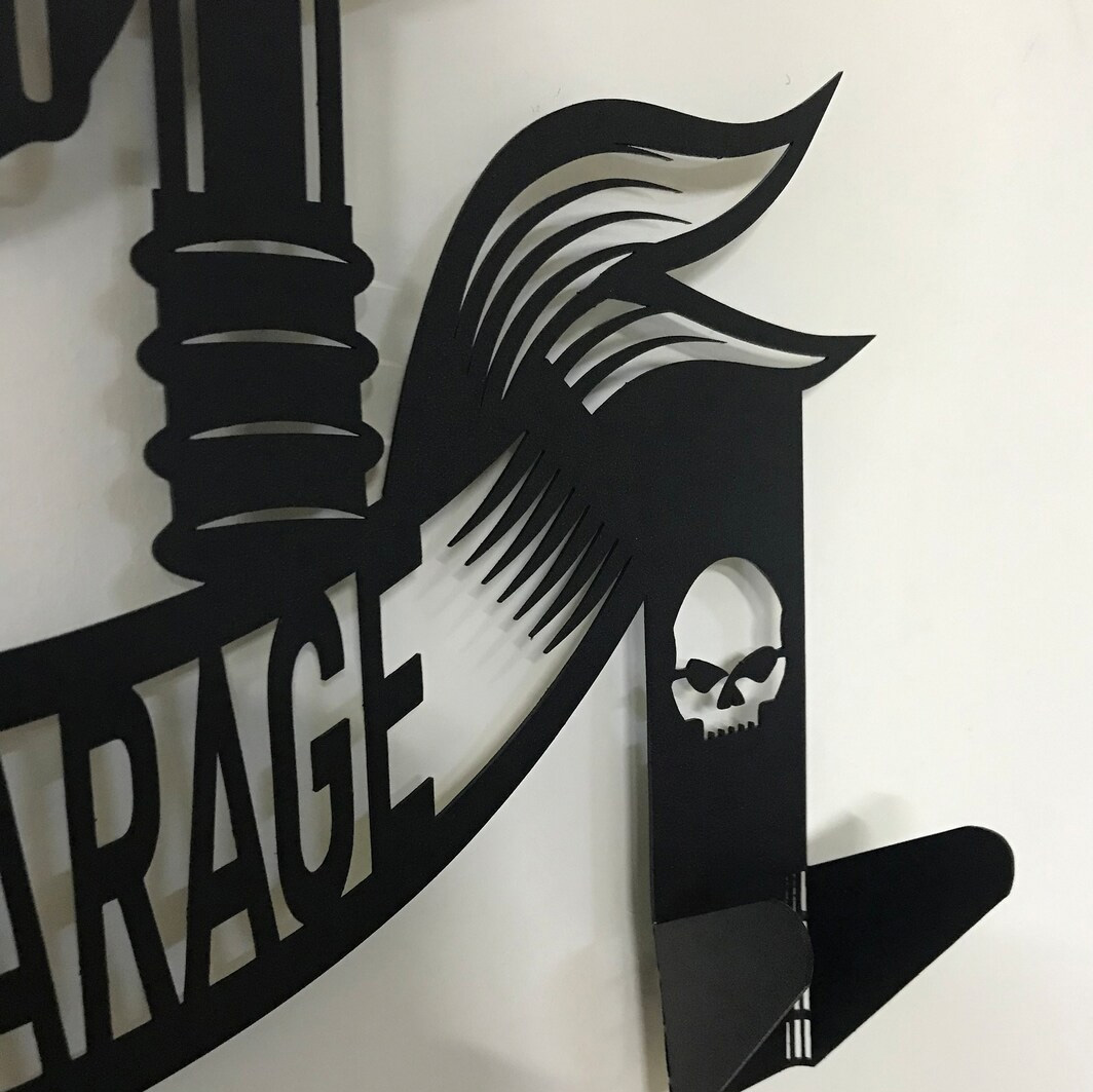 Custom Metal Motorcycle Sign Helmet Holder, outstanding, skull motorcycle jacket holder, bike helmet