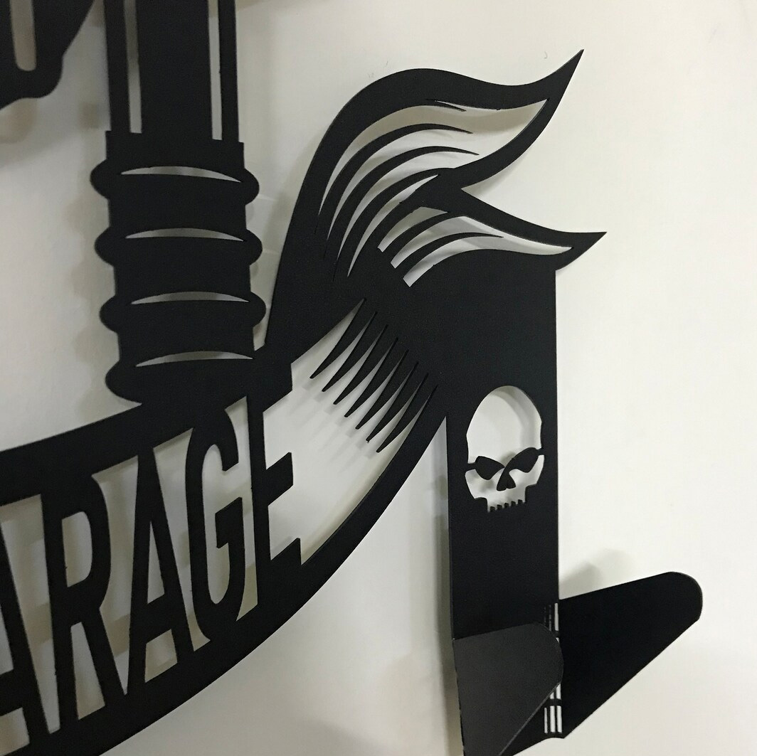 Custom Metal Motorcycle Sign Helmet Holder, outstanding, skull motorcycle jacket holder, bike helmet