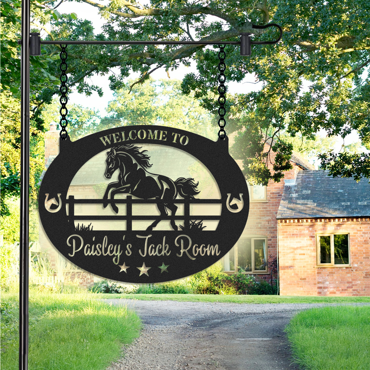 Custom Horse Ranch Sign, Farm Metal sign, Barn Decor, Horse Wall Decor, Farmhouse Decor, Equestrian Gift, Farm Door Sign, Farmer Gift