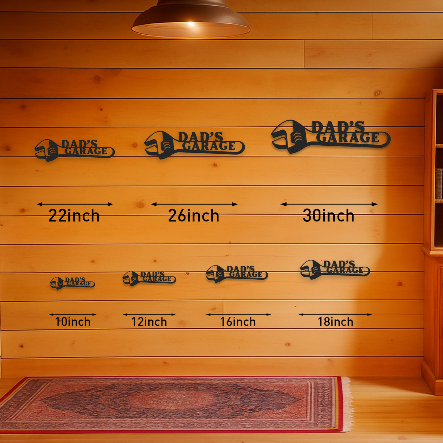 Dad's Garage Wrench Metal Sign, Personalized Workshop Wall Art, Custom Gift for Dad or Grandpa, Garage Decor for Father's Day