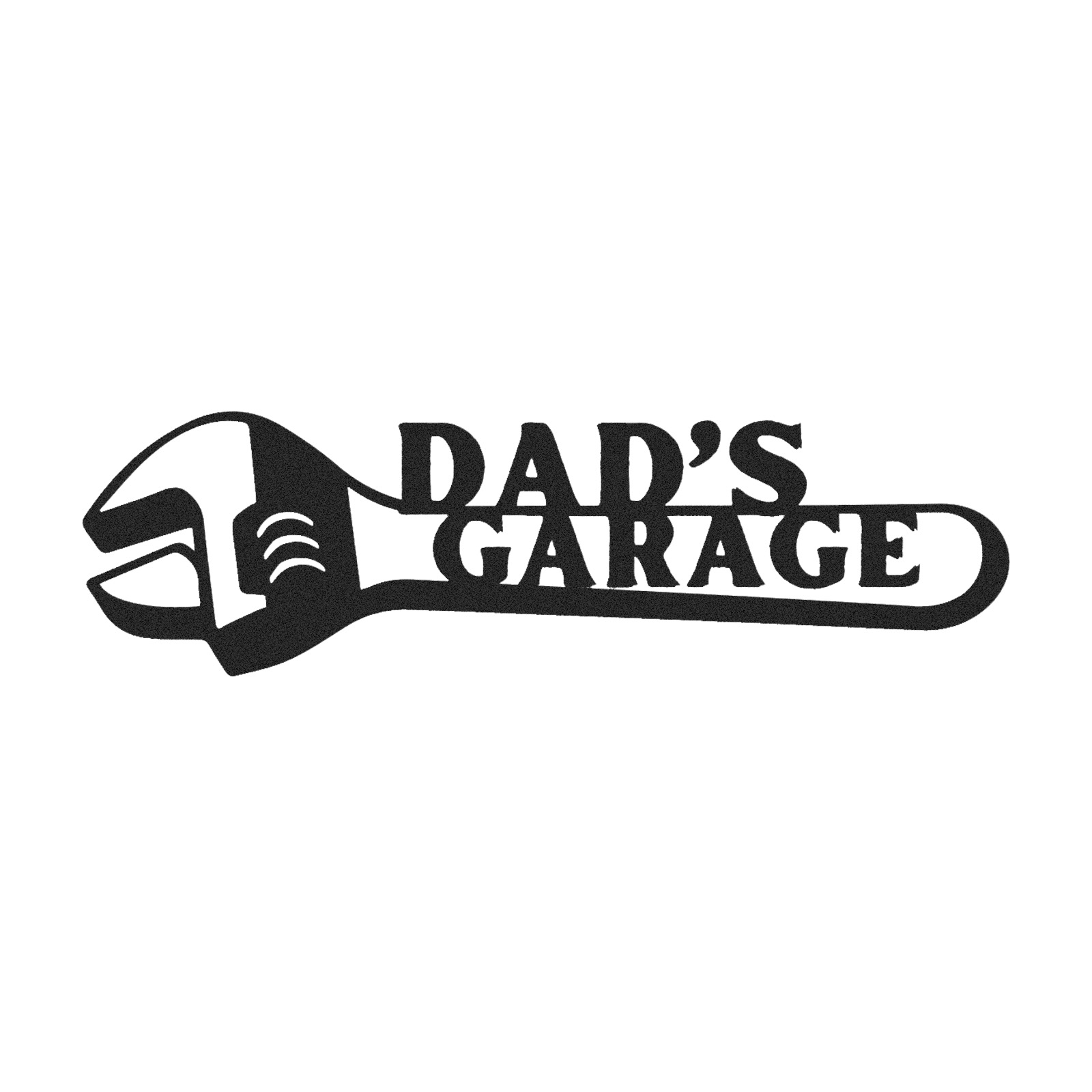Dad's Garage Wrench Metal Sign, Personalized Workshop Wall Art, Custom Gift for Dad or Grandpa, Garage Decor for Father's Day