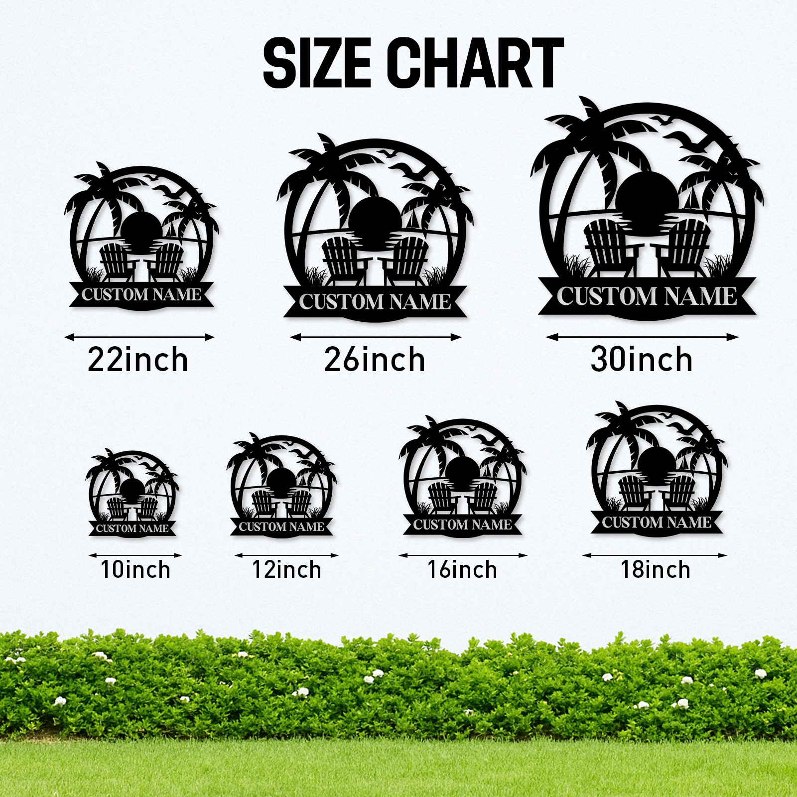 Custom Lake Campfire Metal Sign, Personalized Adirondack Chairs and Forest Scene for Cabin, Porch, or Backyard Outdoor Decor