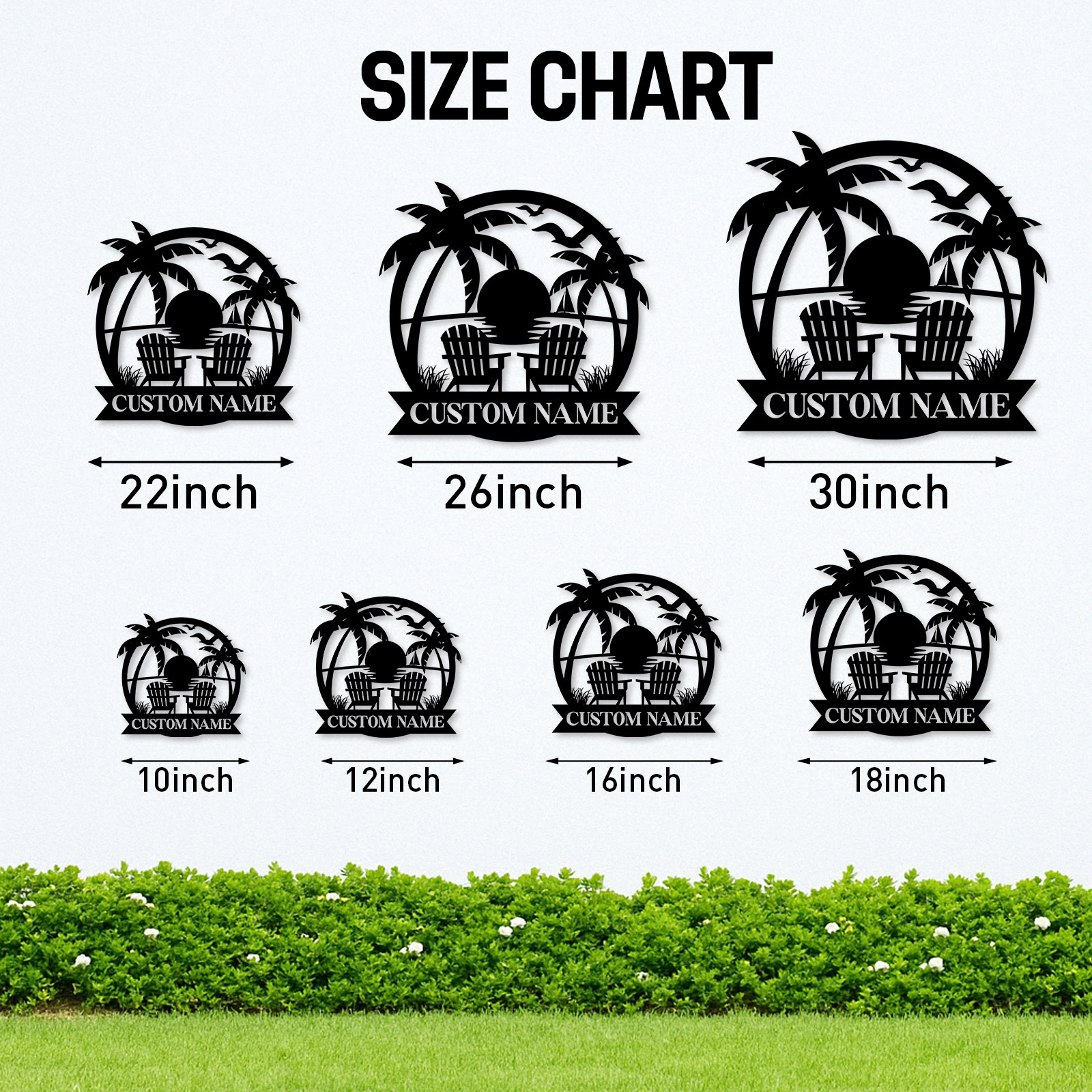 Custom Lake Campfire Metal Sign, Personalized Adirondack Chairs and Forest Scene for Cabin, Porch, or Backyard Outdoor Decor