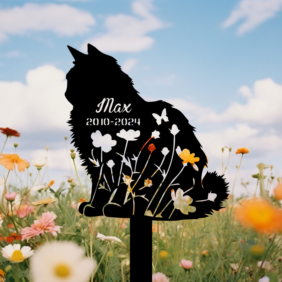 Custom Cat Memorial Stake, Cat Grave Marker, Cat Breed Metal Sign, Pet Memorial Gift, Cat Memorial Plaque
