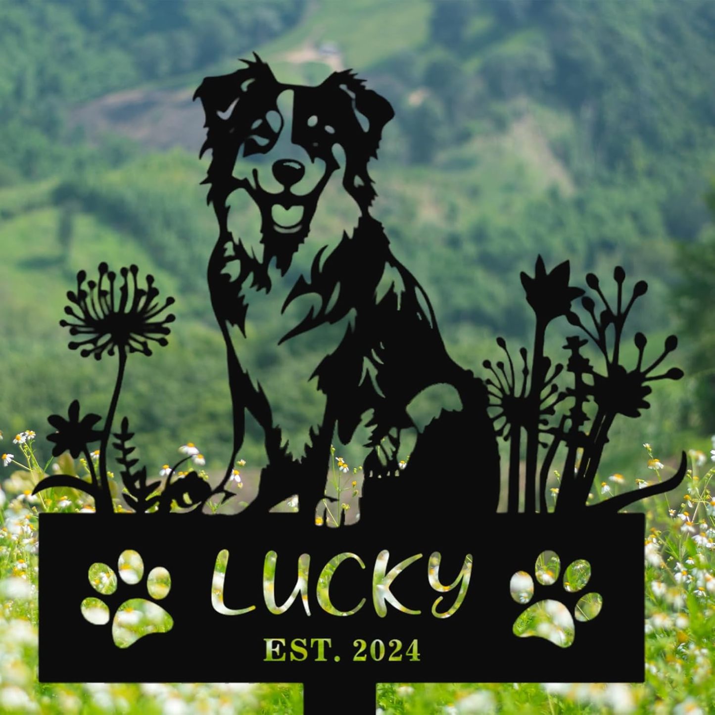 Personalized Pet Memorial Garden Stake, Custom Cat Headstone for Outdoor Decor | Memorial Plaque for Lost Pets-MetalsignX