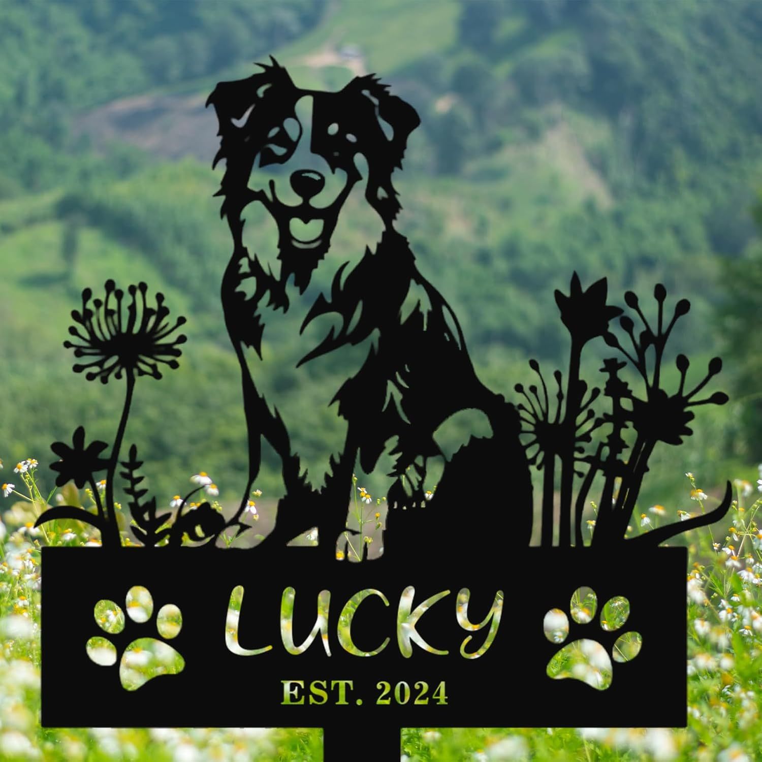 Rustic Iron Pet Memorial , Personalized Sign for Honoring Cats & Dogs-MetalsignX