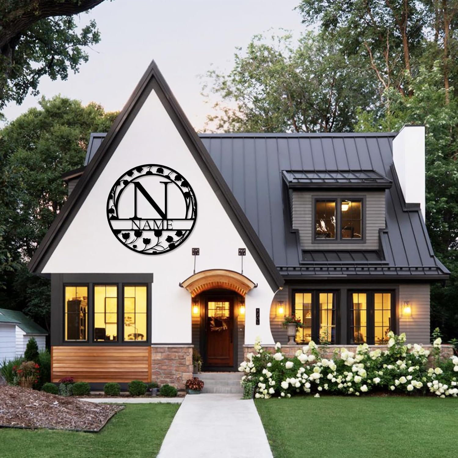 Personalized Metal Bear Sign, Custom Family Last Name Sign | Rustic Cabin and Outdoor Wall Decor-MetalsignX