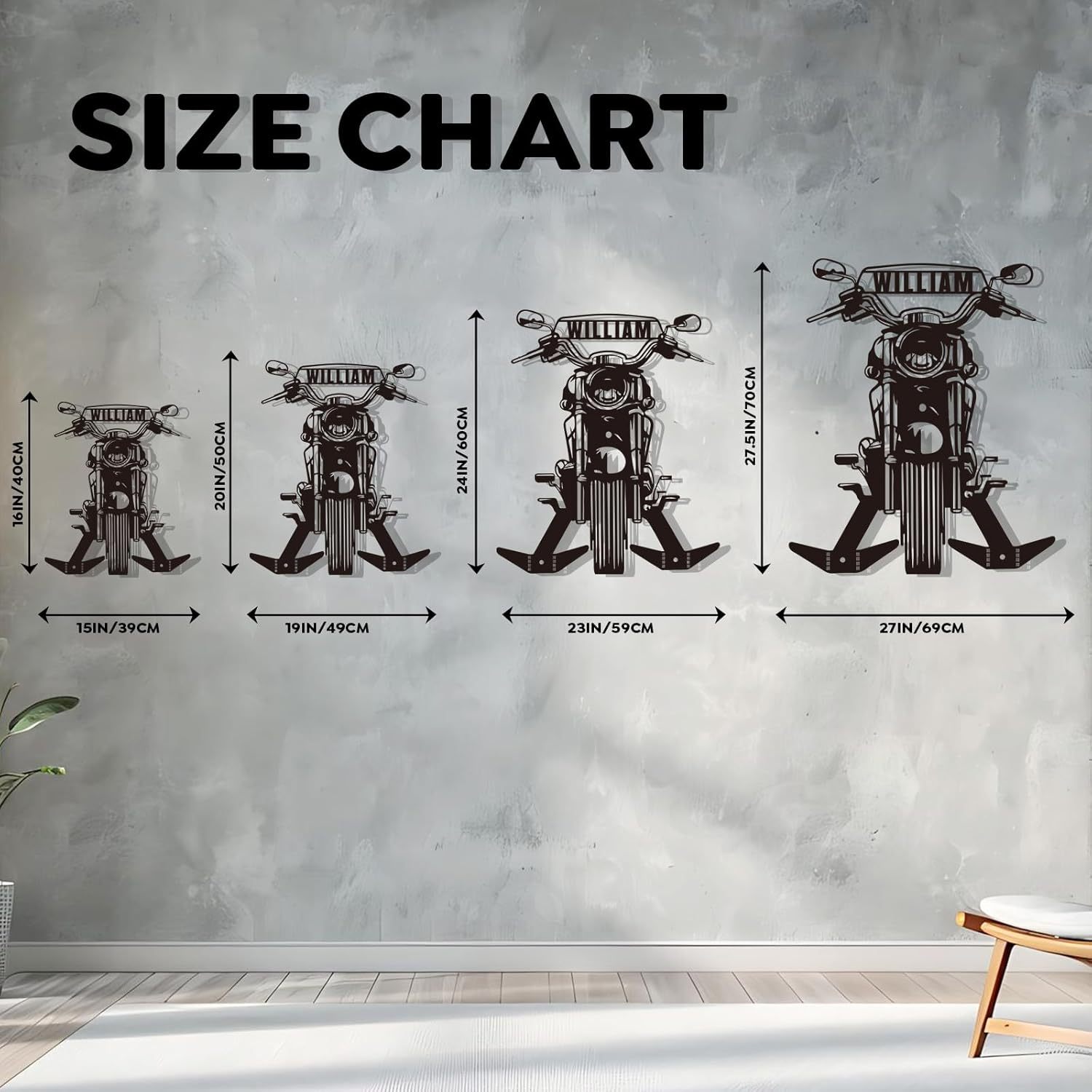 Custom Name Iron Helmet Hanger ,Durable Wall-Mounted Rack for Bikers-MetalsignX