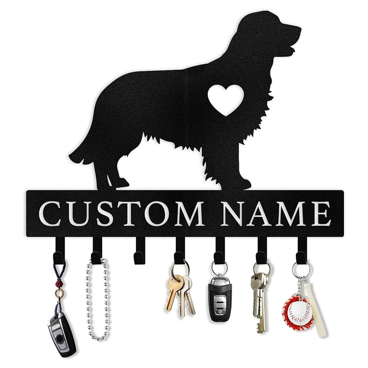 Personalized Key Holder on Wall, Custom Key Hanger Wall Mount with Name-MetalsignX