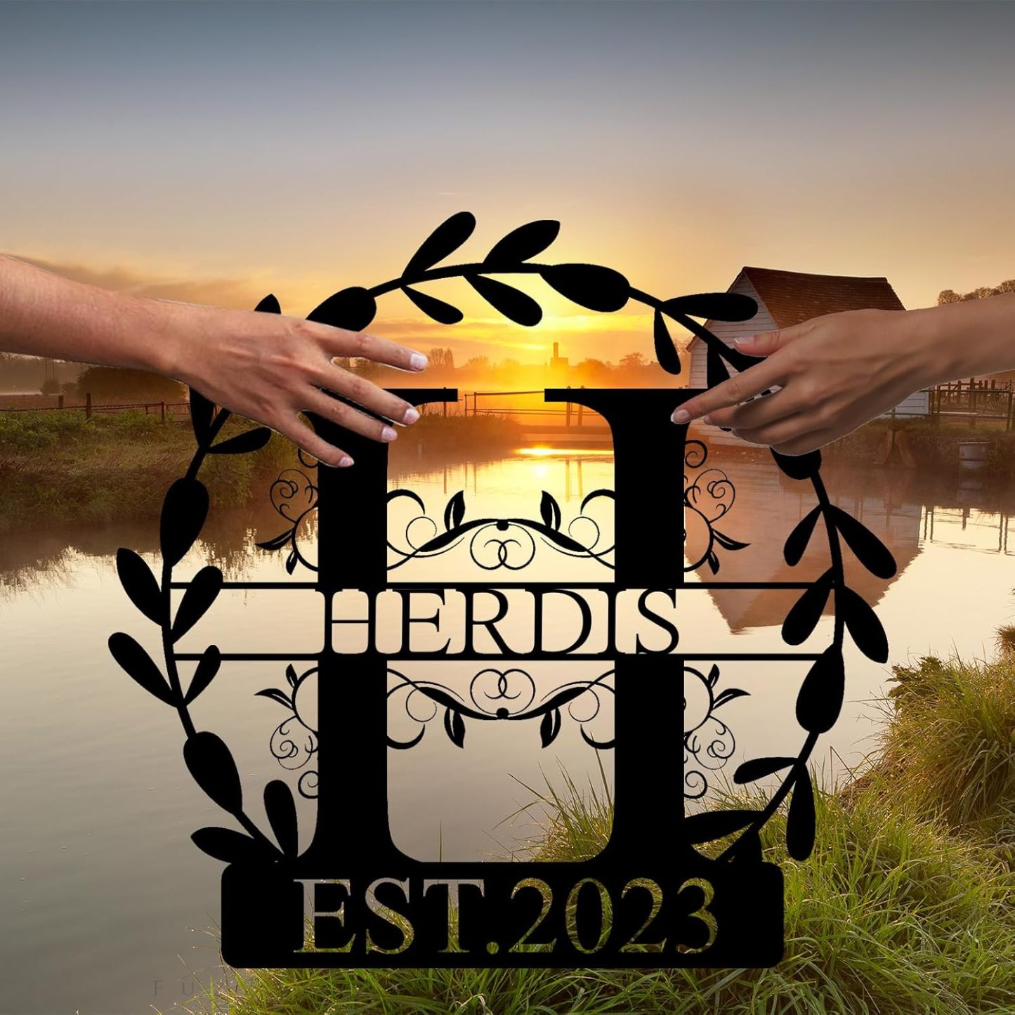 Rustic Family Name Sign - Custom Metal Wall Art for Weddings & Special Occasions-MetalsignX