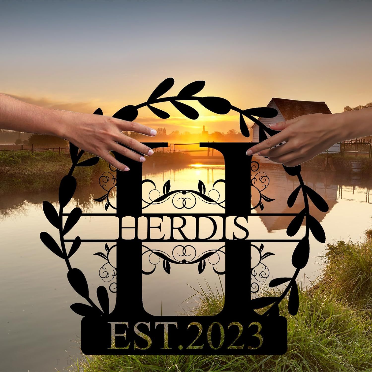 Rustic Family Name Sign - Custom Metal Wall Art for Weddings & Special Occasions-MetalsignX