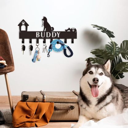 Custom Name Key Holder, Sweet Home Key Rack, Personalized Wall Decor for Home Organization-MetalsignX