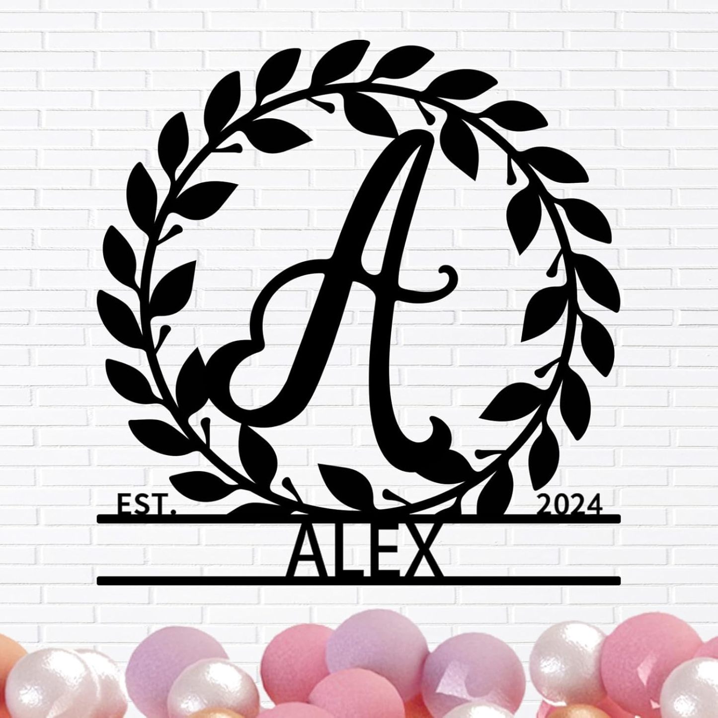 Custom Name Metal Signs, Wedding Anniversary Gift, Split Letter Monogram-MetalsignX