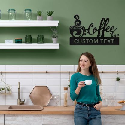 Personalized Kitchen Wall Plaque - Coffee, BBQ & Wine Metal Art for Food Lovers-MetalsignX