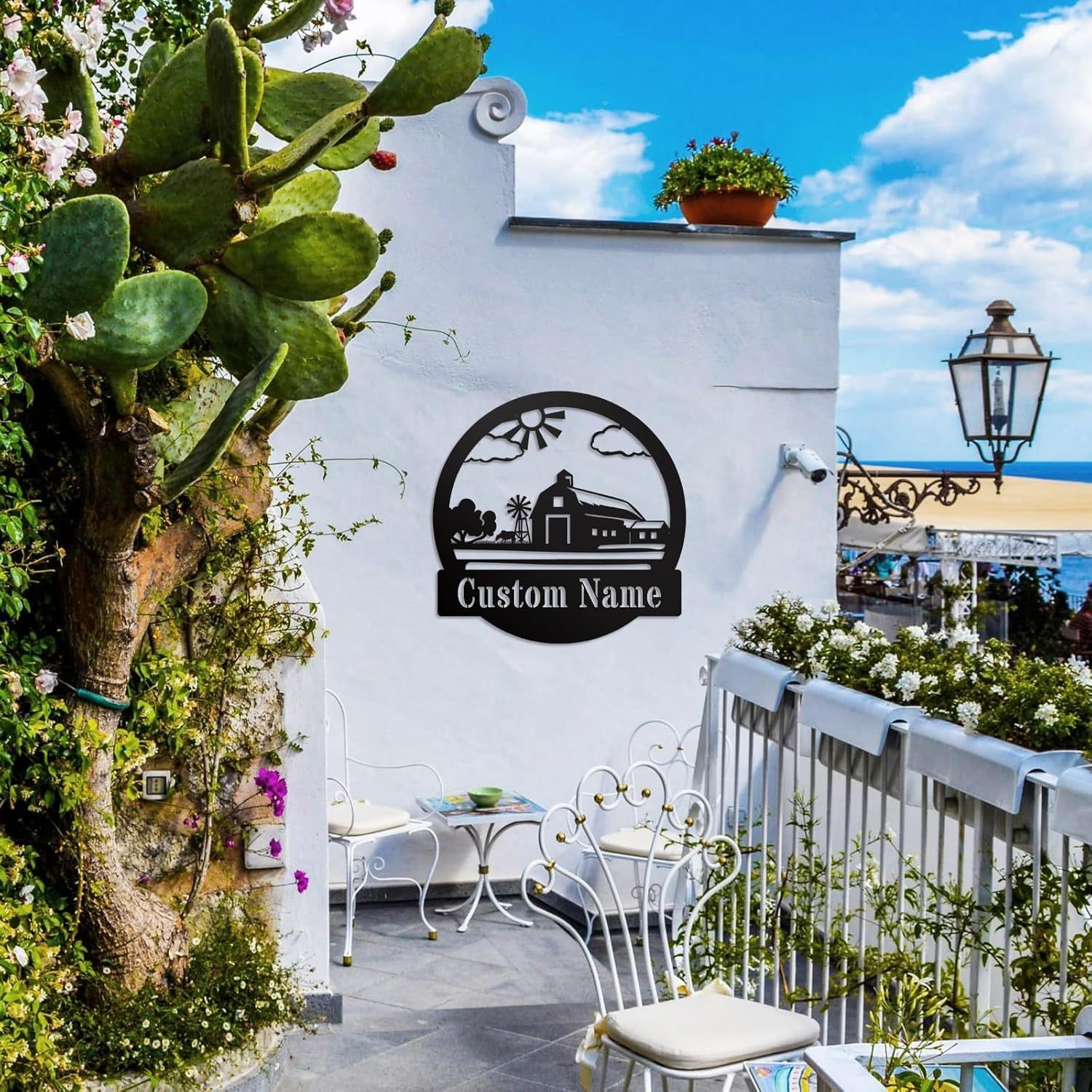 Personalized Butterfly Cabin Sign  | Outdoor Metal Wall Art | Bedroom Wall Decor | Housewarming Wedding Gifts-MetalsignX