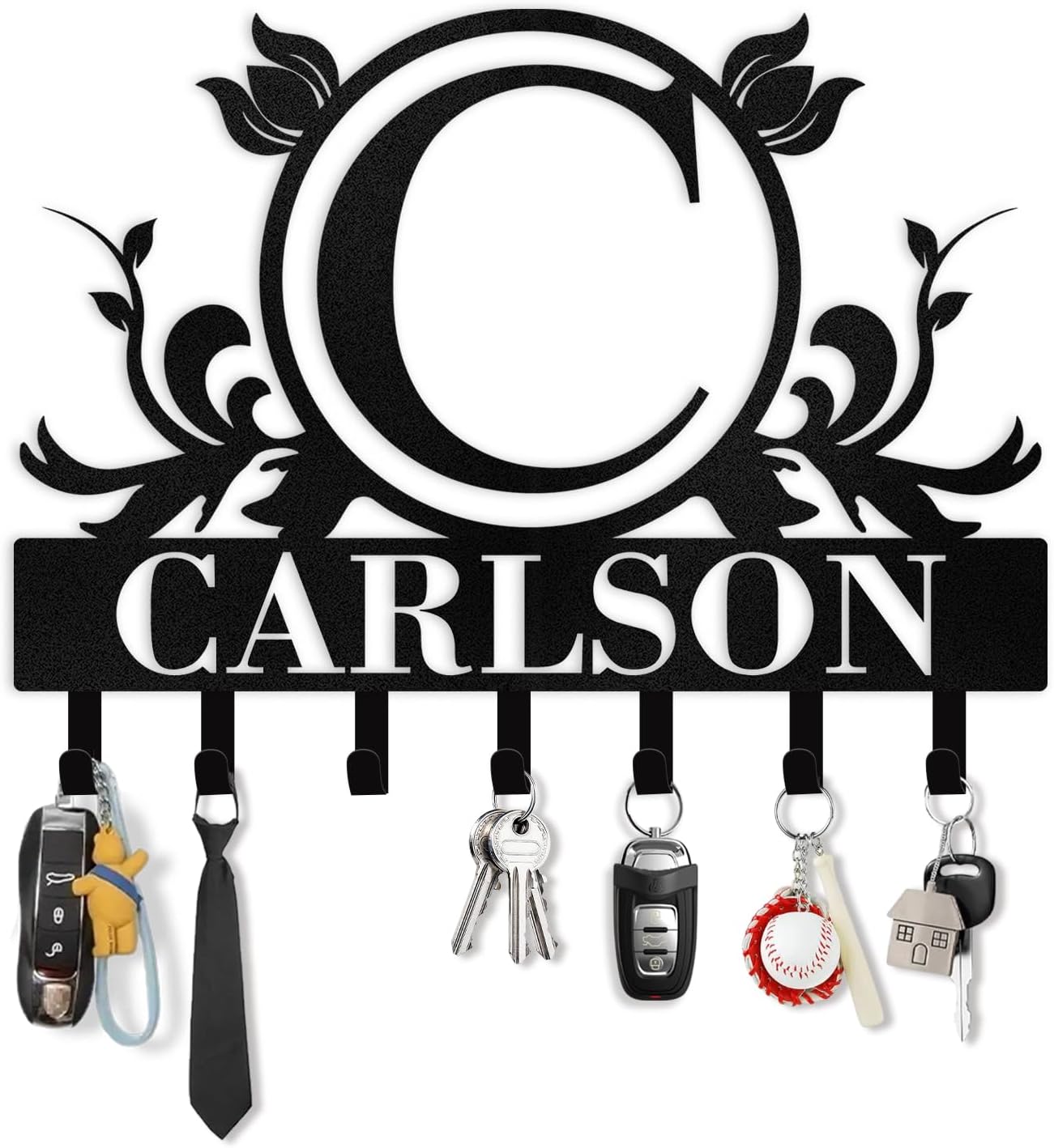 Custom Metal Key Holders, Nature-Inspired Wall Decor for Home Organization, Personalized Key Storage-MetalsignX