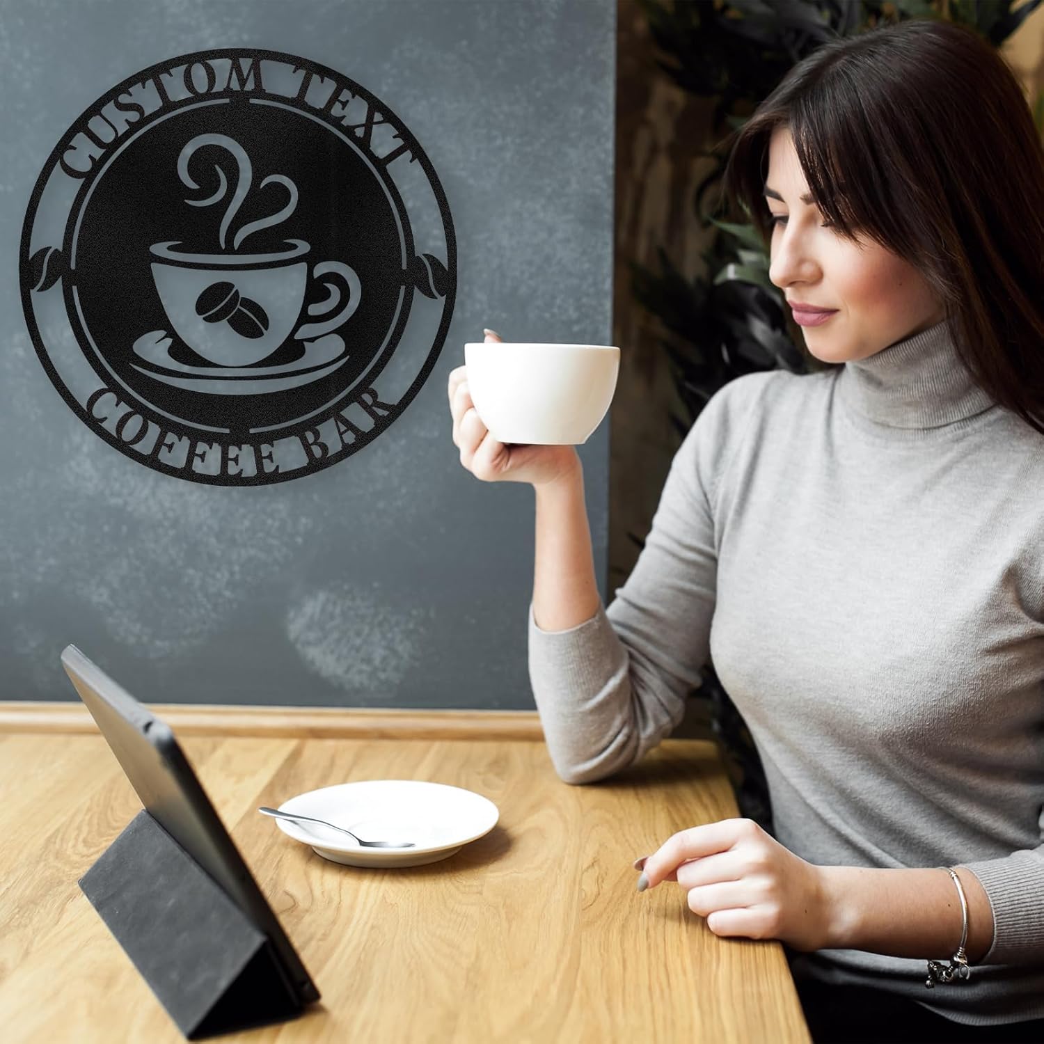 Coffee Bar Custom Metal Sign , Rustic Cafe & Home Brewing Station Decor-MetalsignX