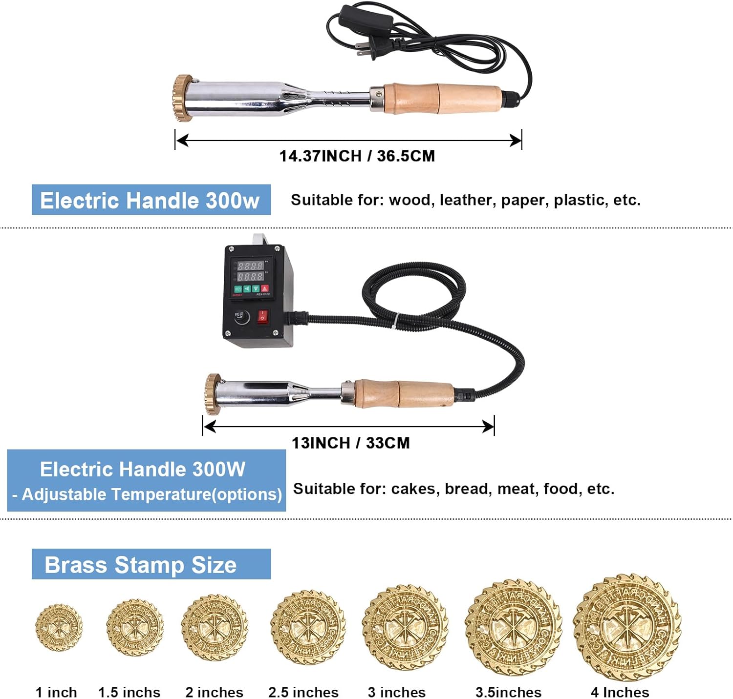 Custom Electric Branding Iron for Wood, Durable Personalized Logo Metal Branding Iron for Wood Burning Stamp Leather Meat, Handcrafted Design Weddings & Personalized Gifts