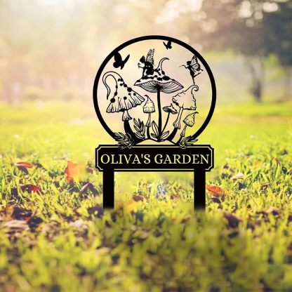 Handcrafted Fairy Garden Stake , Rustic Metal Sign for Magical Yard Spaces-MetalsignX