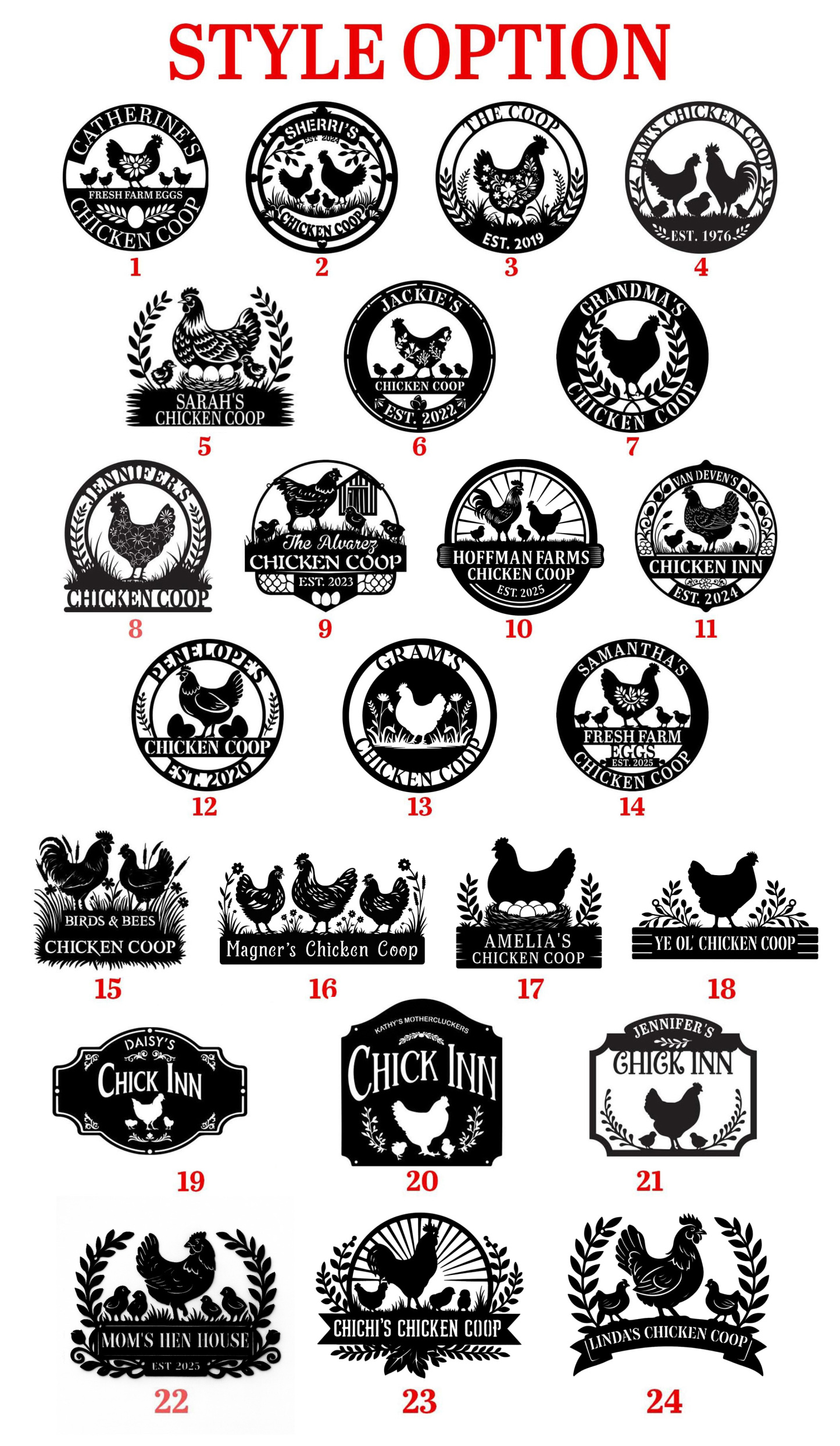 Custom Chicken Coop Sign,Chicken Coop Name Sign,Farm Chicken Coop Wall Sign,Hen House Metal Decor, Hen House Decor,Chicken Lover Gift