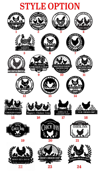 Custom Chicken Coop Sign,Chicken Coop Name Sign,Farm Chicken Coop Wall Sign,Hen House Metal Decor, Hen House Decor,Chicken Lover Gift