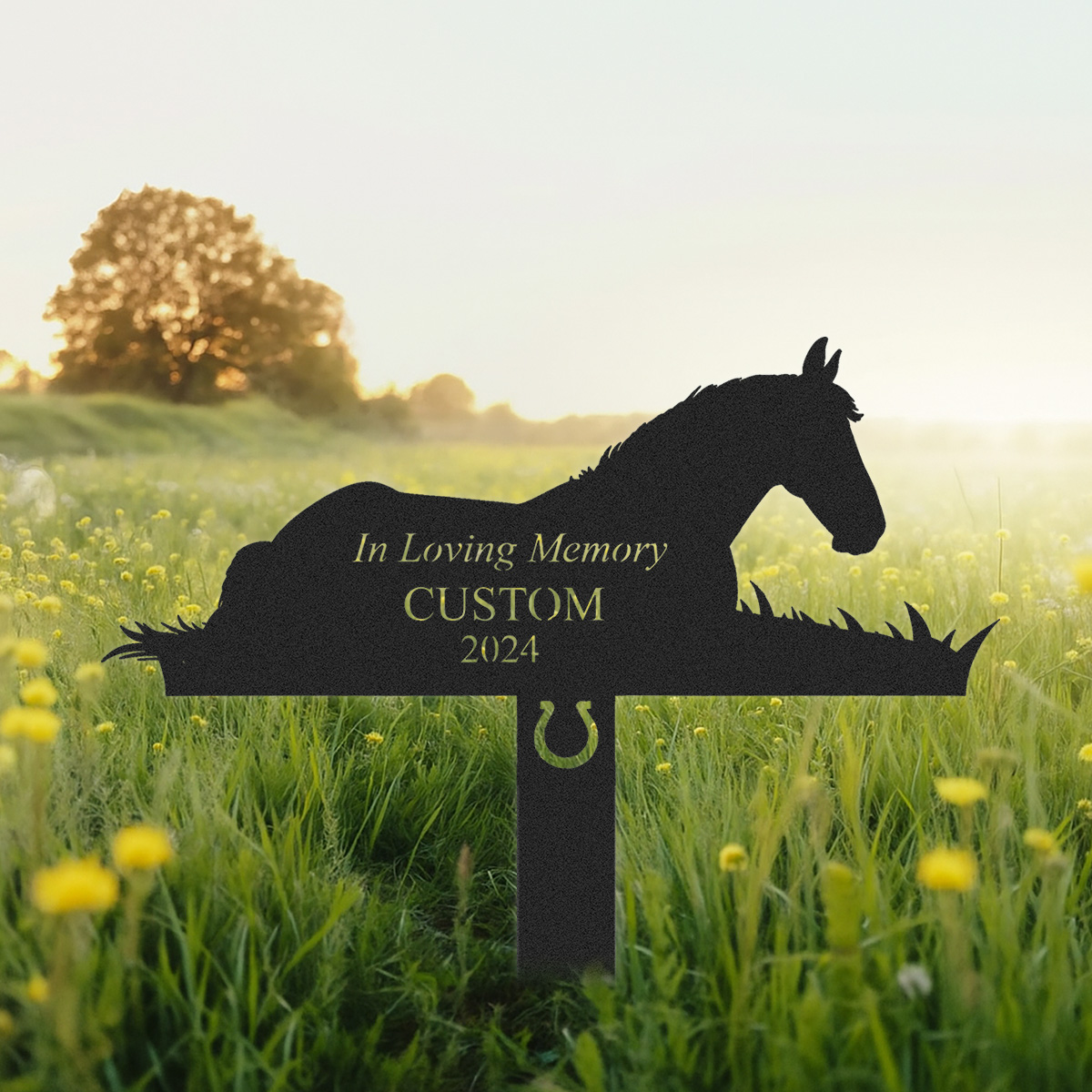 Personalized Memorial Garden Stakes, In Loving Memory of Horse Grave Marker, Horse Memorial Gifts, Horse Loss