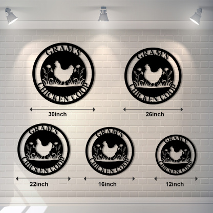 Custom Chicken Coop Sign,Chicken Coop Name Sign,Farm Chicken Coop Wall Sign,Hen House Metal Decor, Hen House Decor,Chicken Lover Gift