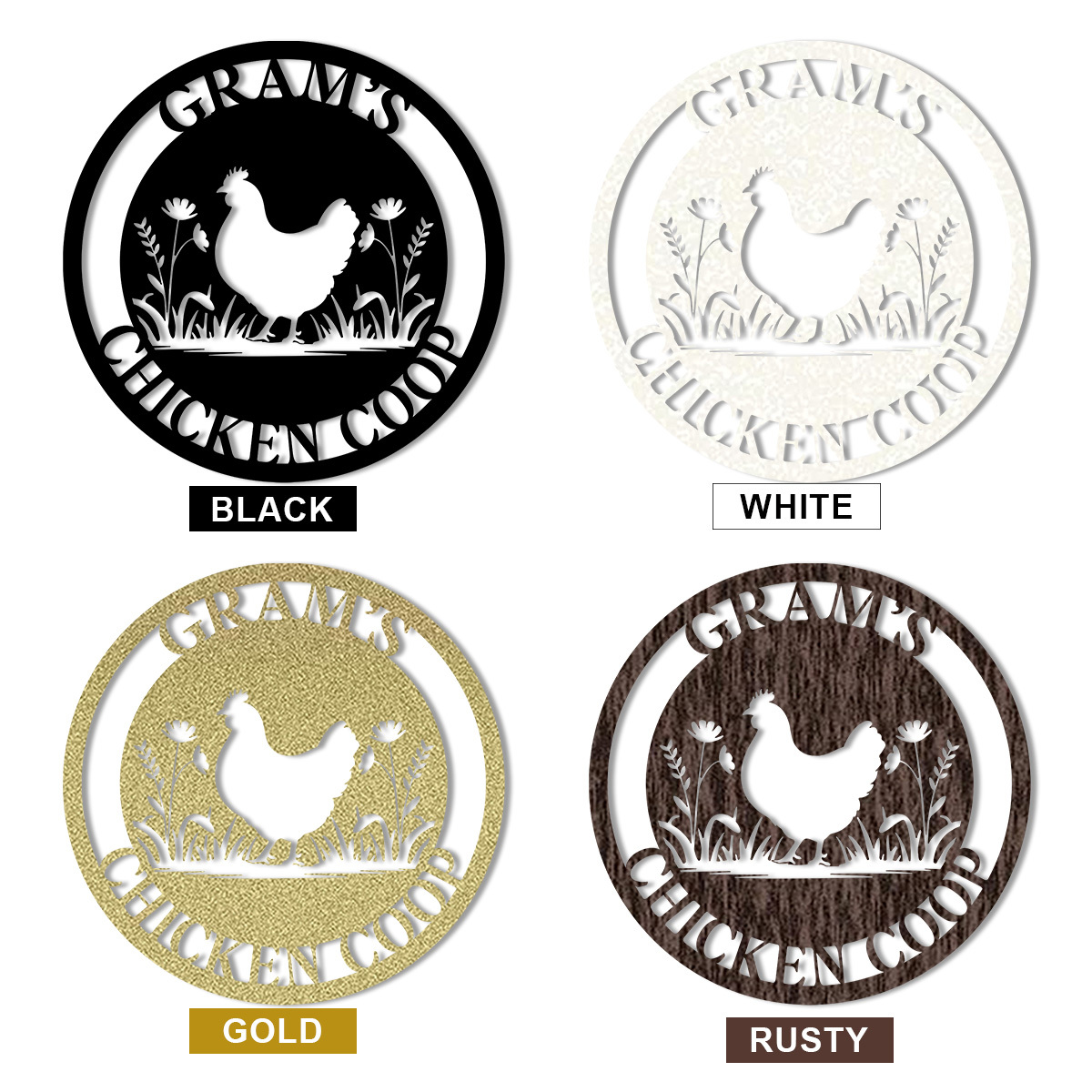 Custom Chicken Coop Sign,Chicken Coop Name Sign,Farm Chicken Coop Wall Sign,Hen House Metal Decor, Hen House Decor,Chicken Lover Gift