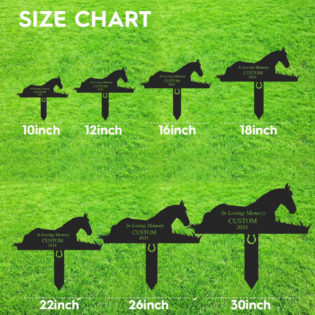 Personalized Memorial Garden Stakes, In Loving Memory of Horse Grave Marker, Horse Memorial Gifts, Horse Loss