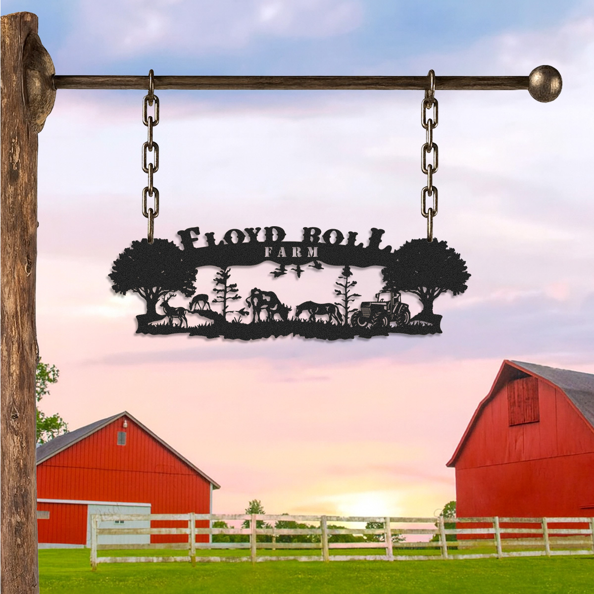 Personalized Ranch House Metal Sign, Custom Farmhouse Unique Metal Name, Ranch Name Metal Sign