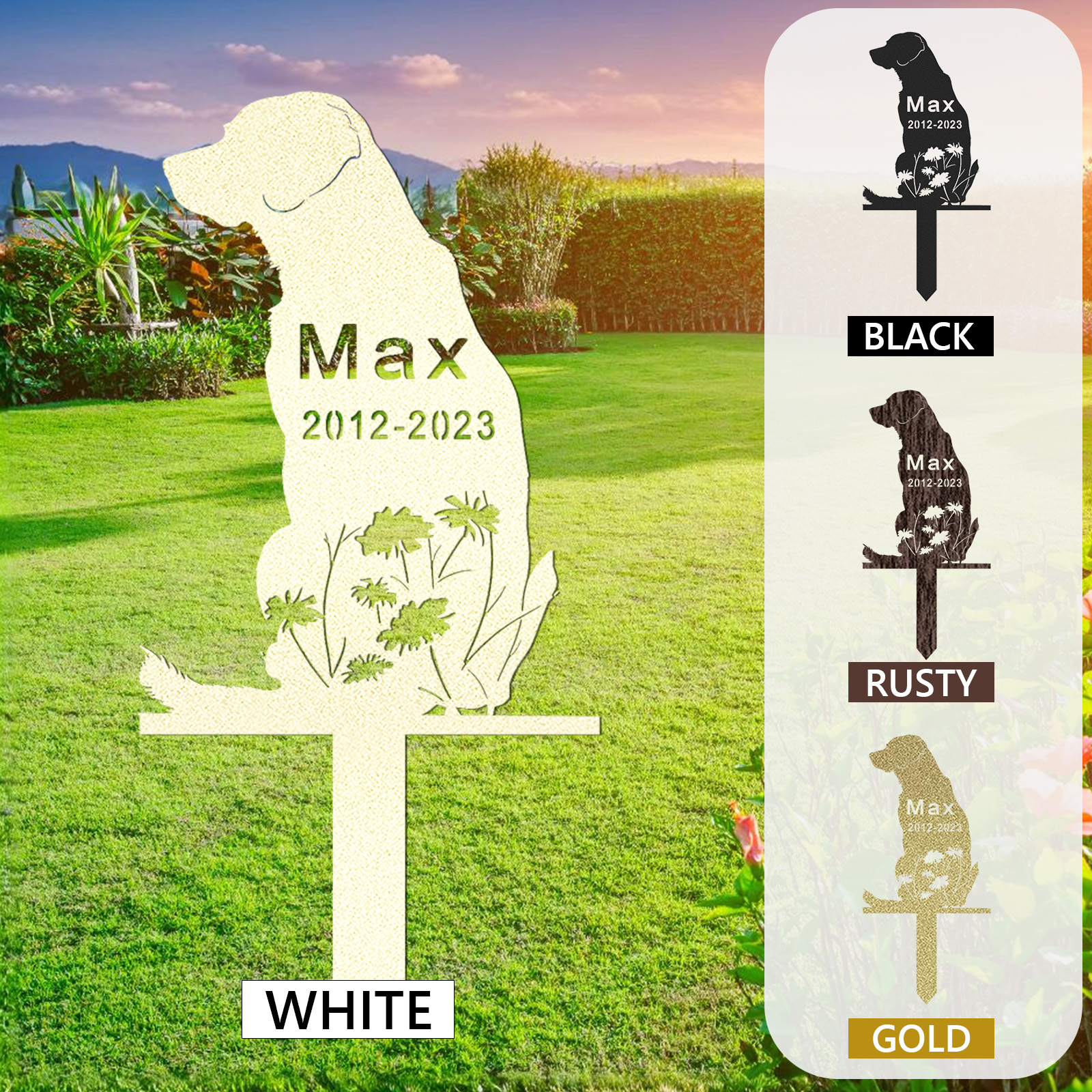 Custom Labrador Retriever Dog Metal Memorial Stake,Personalized Labrador Retriever Grave Marker,Yard Stake,Dog Garden Decor