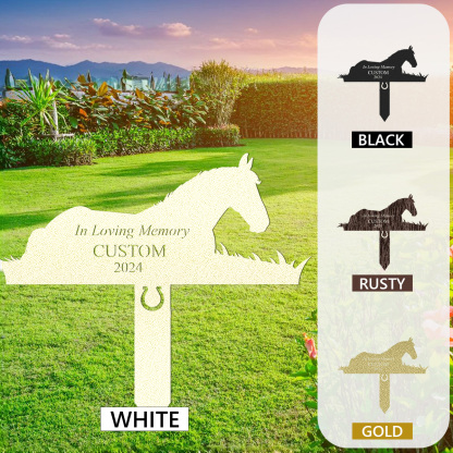 Personalized Memorial Garden Stakes, In Loving Memory of Horse Grave Marker, Horse Memorial Gifts, Horse Loss