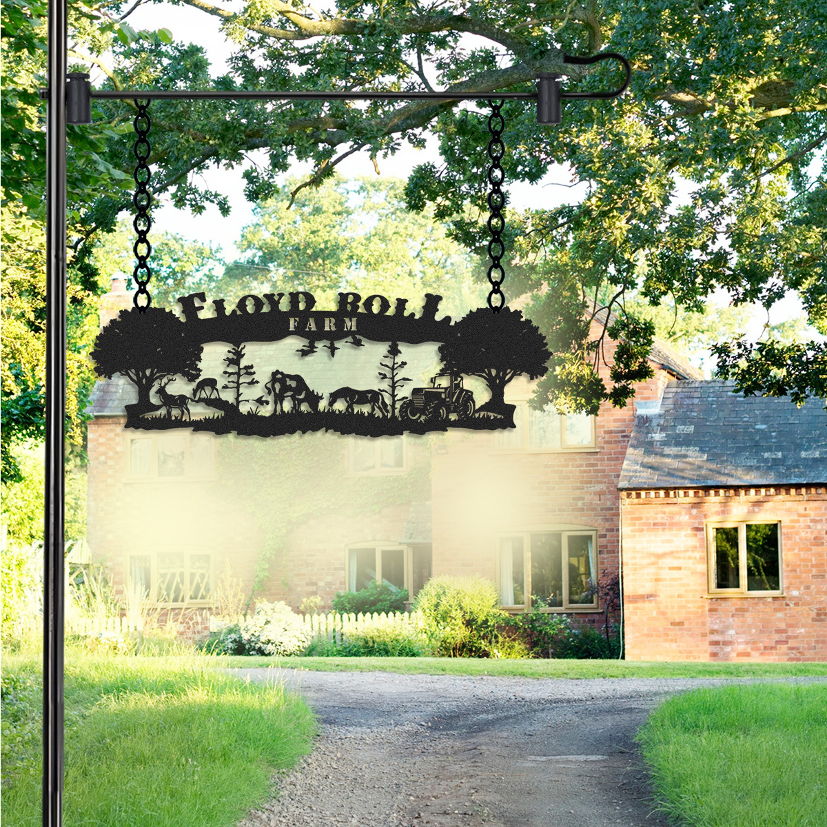 Personalized Ranch House Metal Sign, Custom Farmhouse Unique Metal Name, Ranch Name Metal Sign