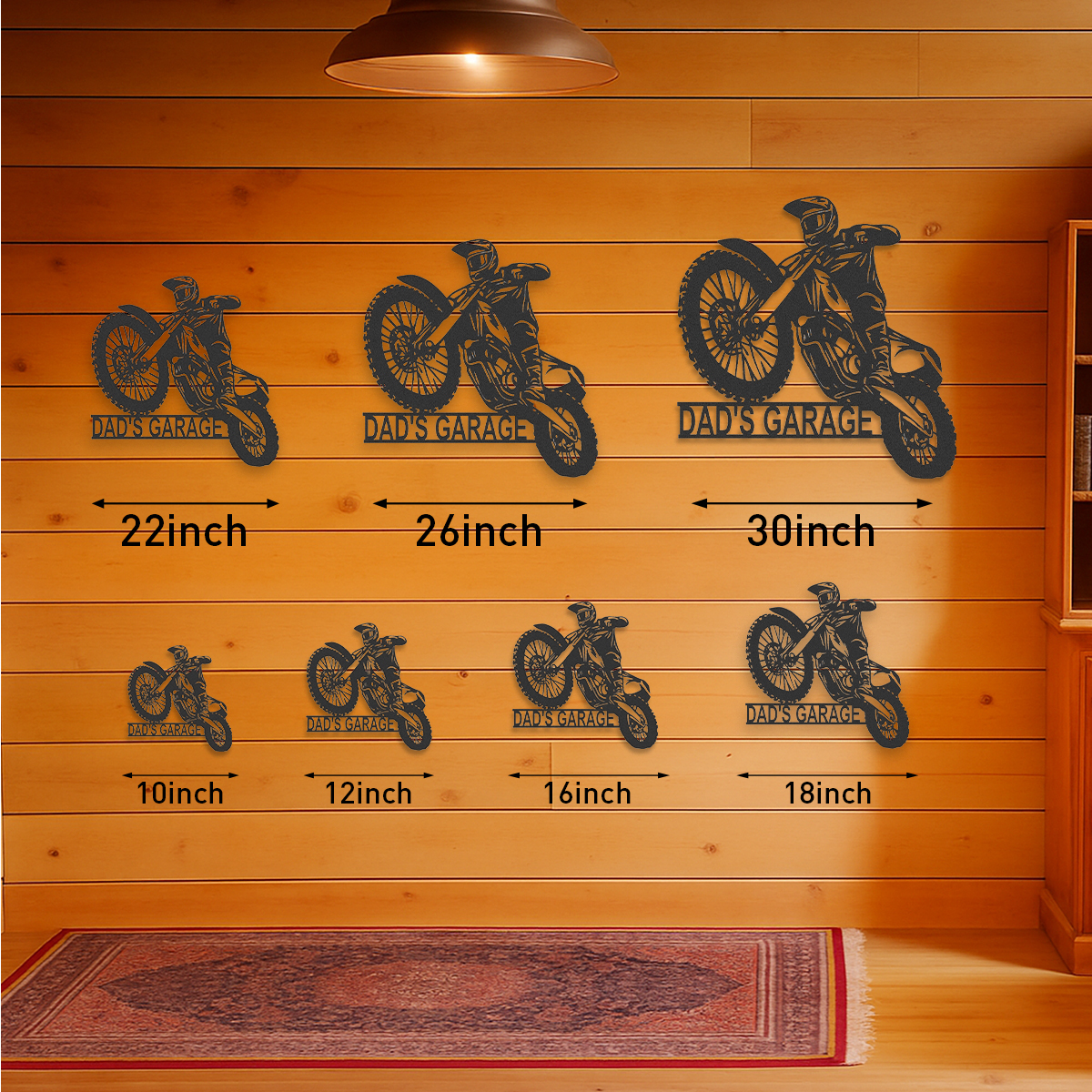 Custom Dirt Bike Metal Sign, Personalized Motocross Biker Name Sign, Motorcycle Biker Gifts for Dad Husband