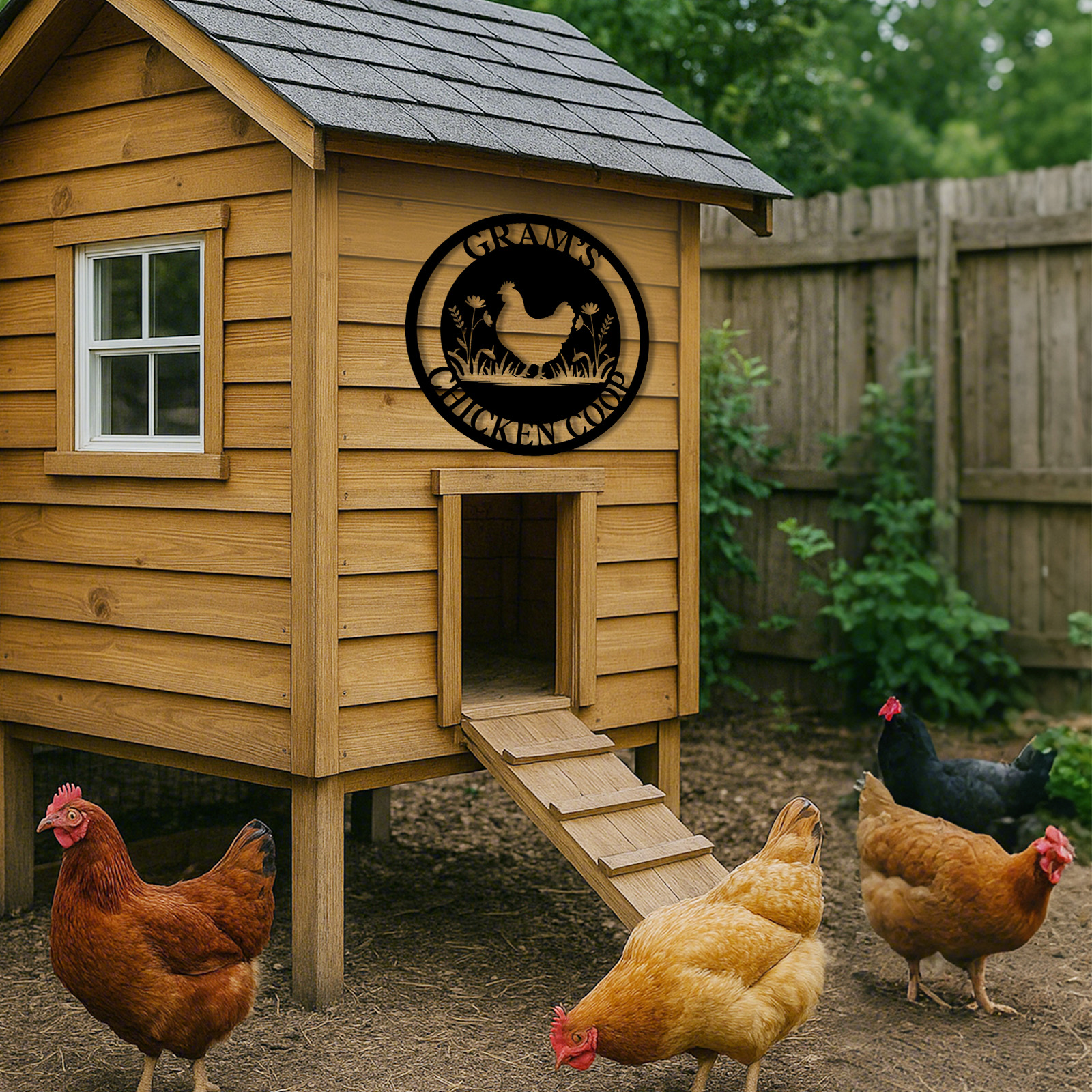 Custom Chicken Coop Sign,Chicken Coop Name Sign,Farm Chicken Coop Wall Sign,Hen House Metal Decor, Hen House Decor,Chicken Lover Gift