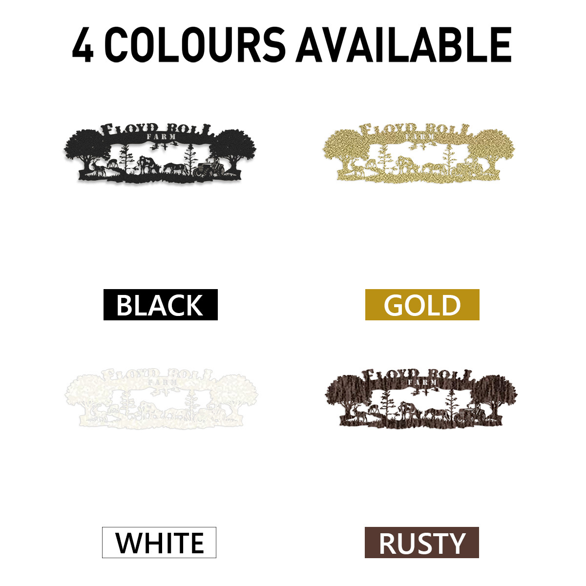 Personalized Ranch House Metal Sign, Custom Farmhouse Unique Metal Name, Ranch Name Metal Sign